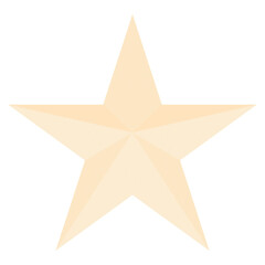 Golden Five-Pointed Star:  Abstract, Geometric, Award, Achievement, Success, Luxury, Elegant,  Modern Design Element.