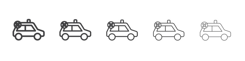 Cancel ordered taxi icon simple illustration collection symbol