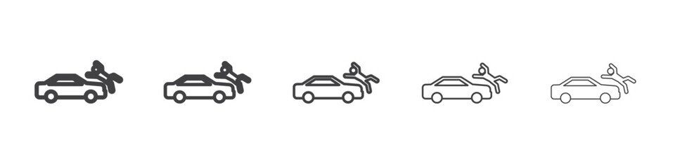 car Accident icon simple illustration collection symbol
