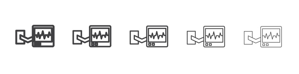 cardiogram icon simple illustration collection symbol