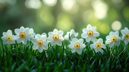 Spring is here showcasing lovely white flowers.