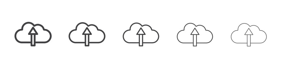 cloud upload icon simple illustration collection symbol