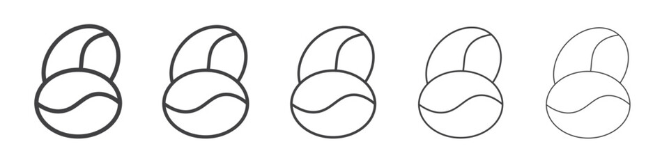 coffee bean icon simple illustration collection symbol