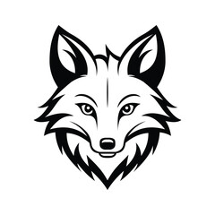 A howling glyph icon of wolf character face
