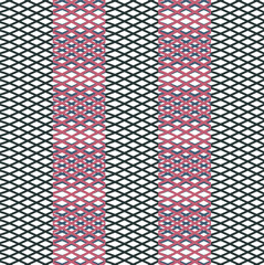 A lattice texture with diagonal lines and vertical red zones in the form of individual grids.