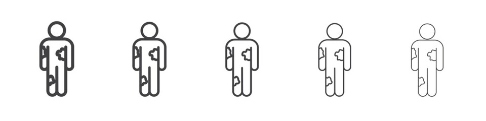 Contact Dermatitis icon simple illustration collection symbol