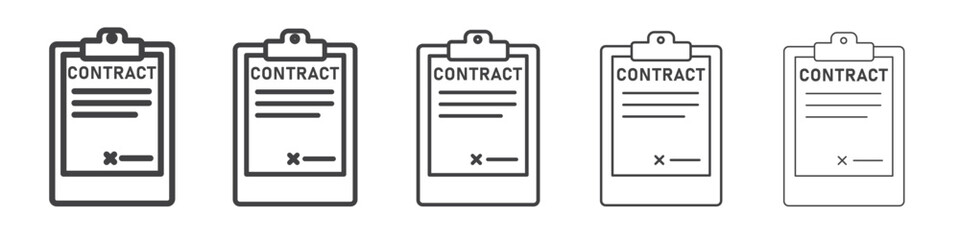 contract sign icon simple illustration collection symbol