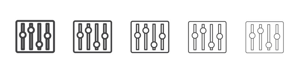 control panel icon simple illustration collection symbol