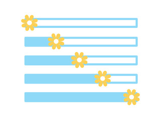 Cute Floral Slider Controls for Progress and Ratings 
