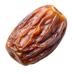 Close up of a medjool date fruit delicious healthy snack food photography on transparent background