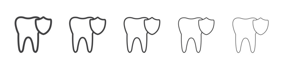 dental protection icon simple illustration collection symbol