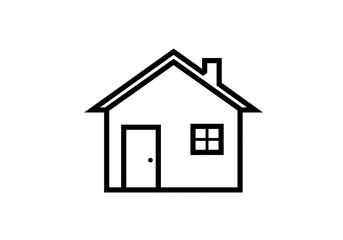 Simple House Icon: Minimalist Home Illustration