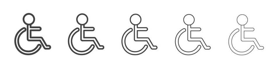 disability wheel chair icon simple illustration collection symbol