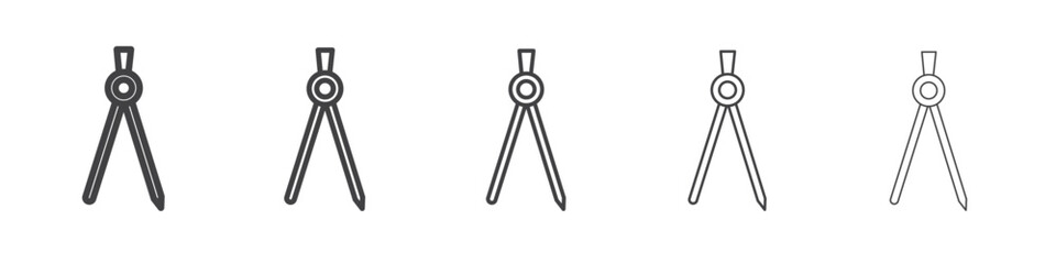 drawing compass icon simple illustration collection symbol