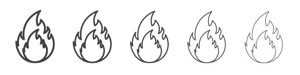 fire icon simple illustration collection symbol