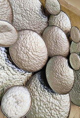 Hammered Metal Wall Decor, Modern Hotel Interior Art