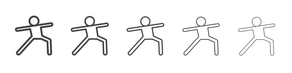 Fitness exercise icon simple illustration collection symbol