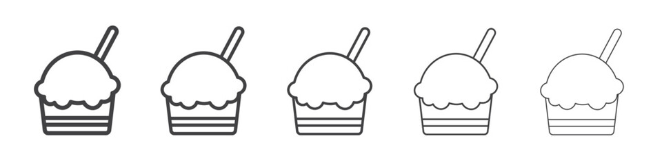 Gelato ice cream icon simple illustration collection symbol
