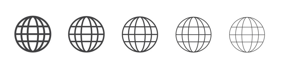 globe icon simple illustration collection symbol
