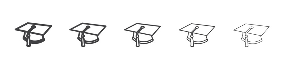 graduation icon simple illustration collection symbol