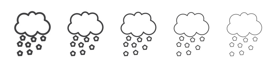 Hail icon simple illustration collection symbol