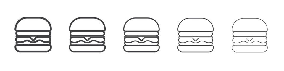 Hamburger icon simple illustration collection symbol