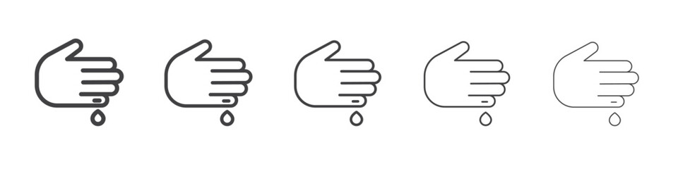 hand blood drop icon simple illustration collection symbol