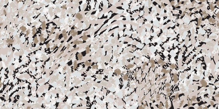pattern cow leather natural print animal skin spots on a white background. Mammals Fur texture. Design elements leather. Camouflage predator. Vector illustration
