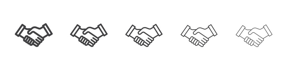 Obraz premium hand shake icon simple illustration collection symbol