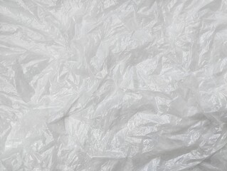 Obraz premium crumpled white plastic bag texture and background, close up view 