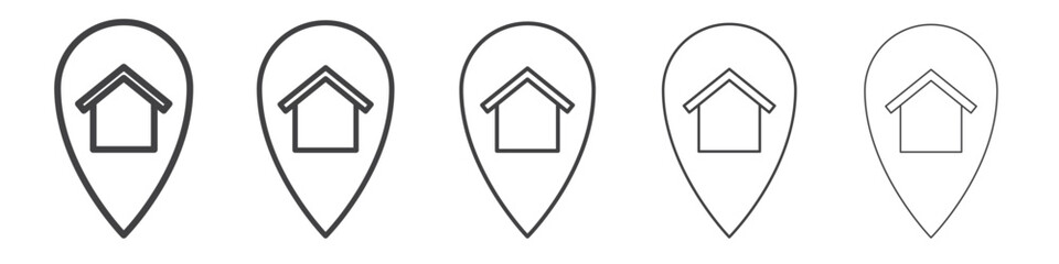 Home Address icon simple illustration collection symbol