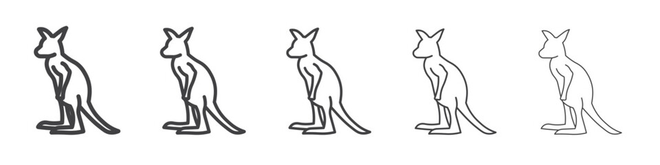 kangroo icon simple illustration collection symbol