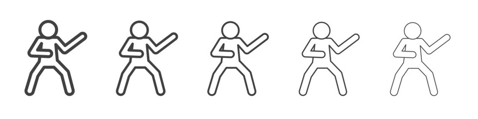 karate icon simple illustration collection symbol