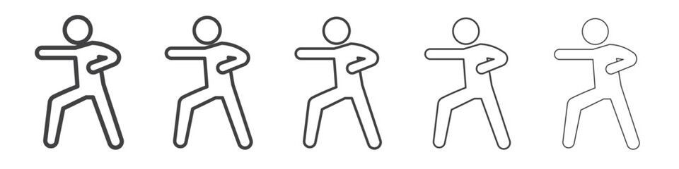 karate icon simple illustration collection symbol