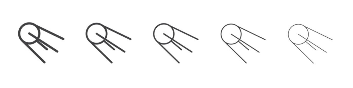 linear sputnik icon simple illustration collection symbol