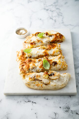 Pizza with pears and truffle
