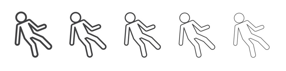 man fall down icon simple illustration collection symbol