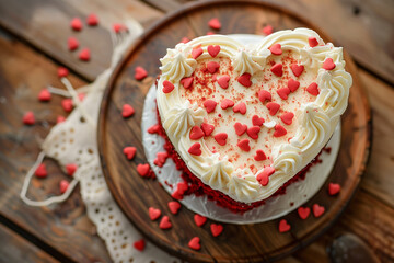 Heart-shaped Valentine's Day Cake