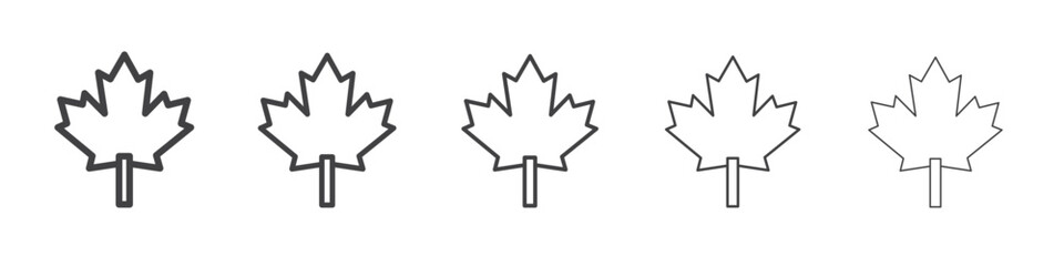 maple leaf icon simple illustration collection symbol
