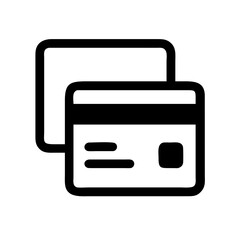 Fototapeta premium Credit cards stacked in a minimalist design with simple lines 