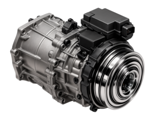 Dual-clutch automatic transmission with wet clutch system and integrated mechatronics