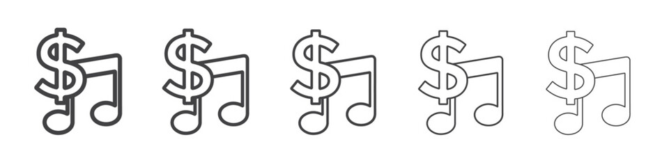 Music Price icon simple illustration collection symbol