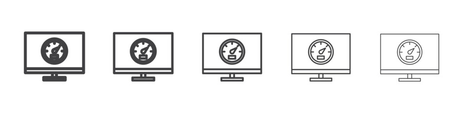 Network speed test icon simple illustration collection symbol