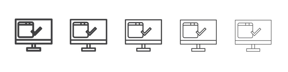 Official information online icon simple illustration collection symbol