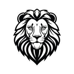 A playful glyph icon of lion character face