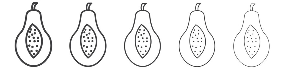 Papaya icon simple illustration collection symbol