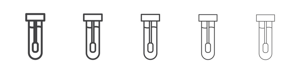 PCR test icon simple illustration collection symbol