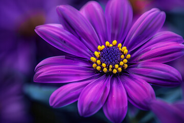 Vivid Purple Flower Close-Up