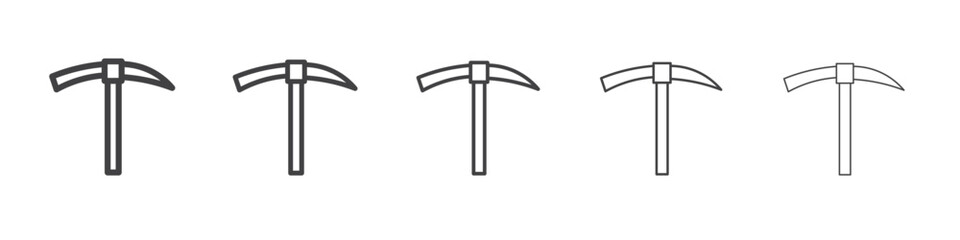 pickaxe icon simple illustration collection symbol