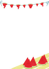 Watermelon Garland Memo Paper Design